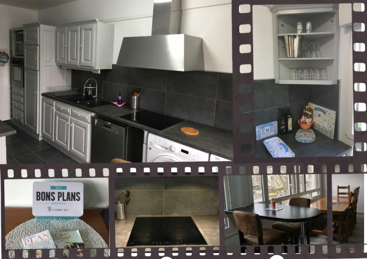 Bedinreims "Burgundy Bottle" 110M2 Exceptional, 4 Chambres Doubles, 2 Bain, Free Park & Wifi, Tout Equipe מראה חיצוני תמונה